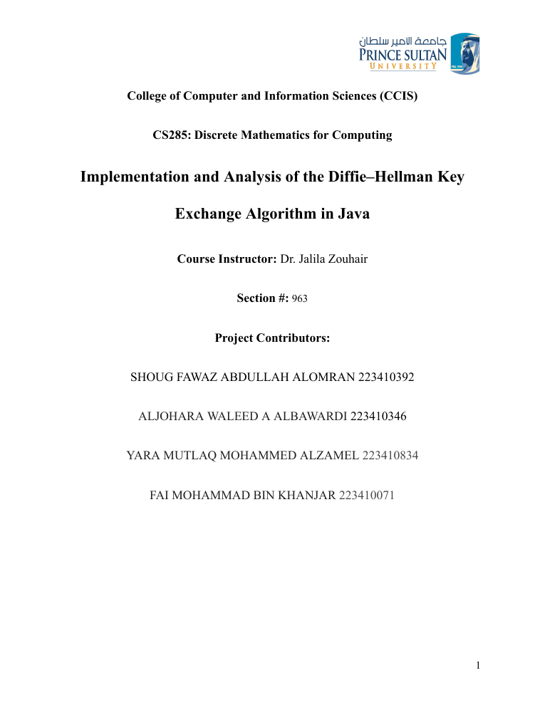 Secure Key Exchange — first page of the original PDF